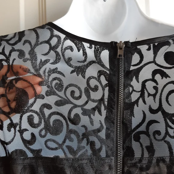 Flocked Velvet Dress - Picture 11 of 11